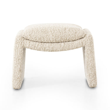 Beige textured stool on a white background